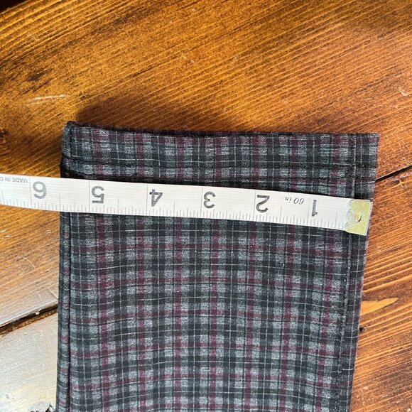 Kut From The Kloth Womens Skinny Plaid Pants Size 8S Black & Burgundy Polyester/ - Picture 12 of 14